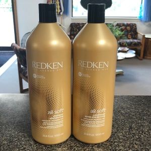Redken all soft shampoo and conditioner liters
